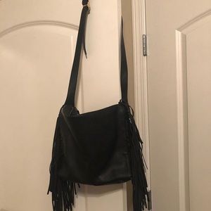 H&M Fringe Black Bag